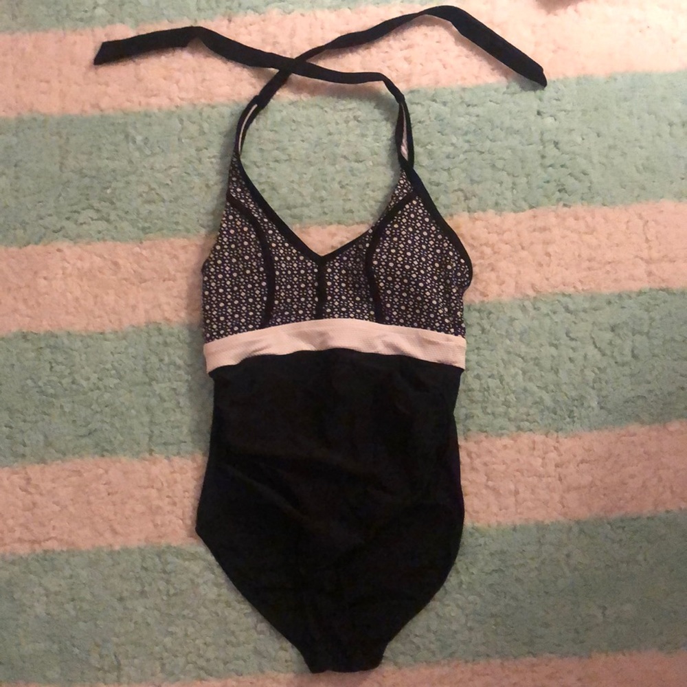 Black and white one piece swimsuit